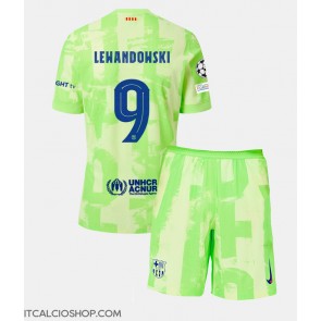 Barcelona Robert Lewandowski #9 Terza Maglia Bambino 2024-25 Manica Corta (+ Pantaloni corti)